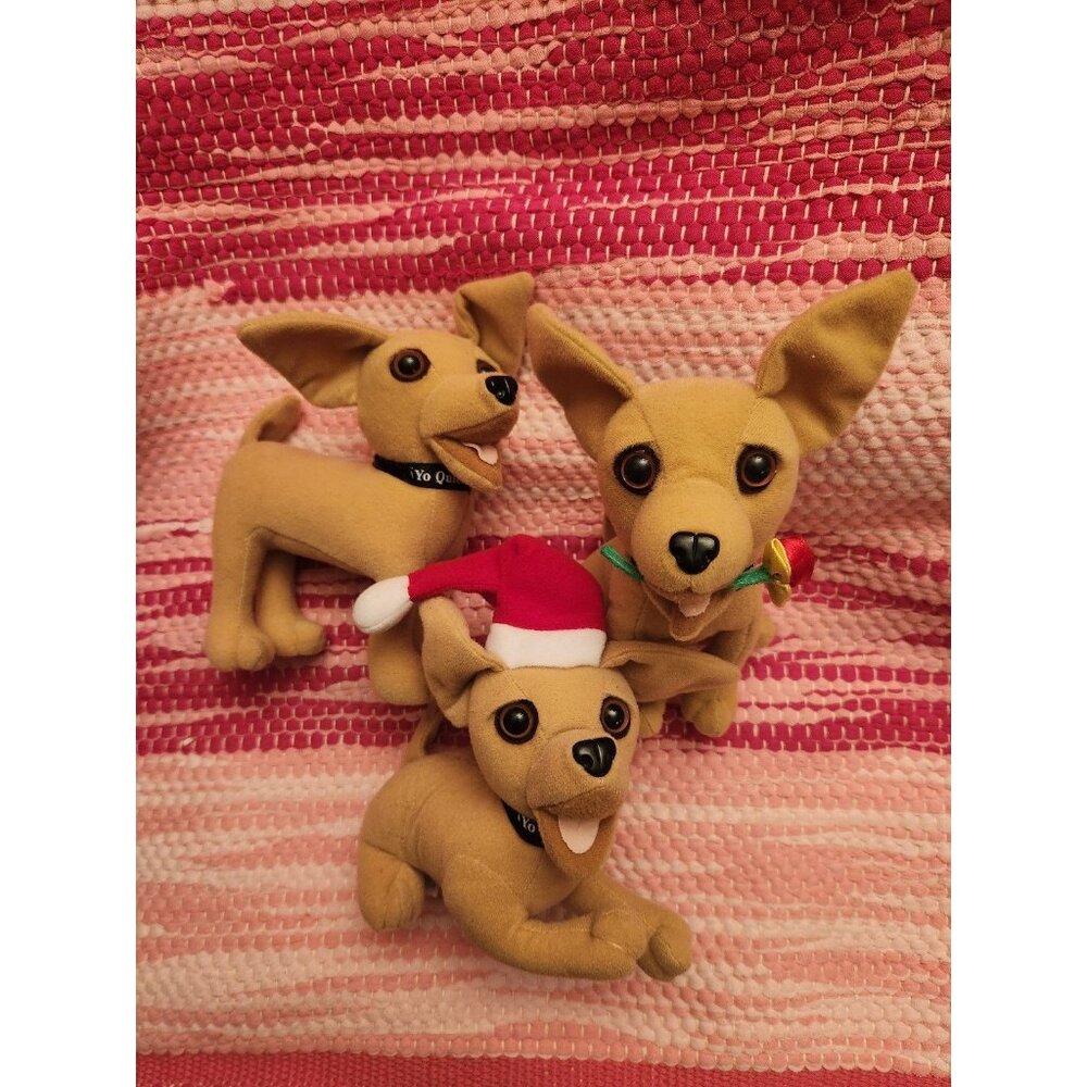 Taco Bell Plush Chihuahua Vintage 1999 Set